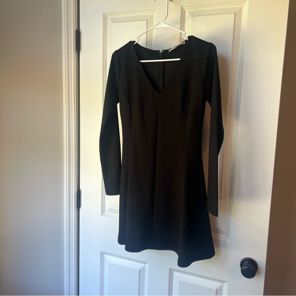 LOFT Classic Black Zip-Up Dress- size 0